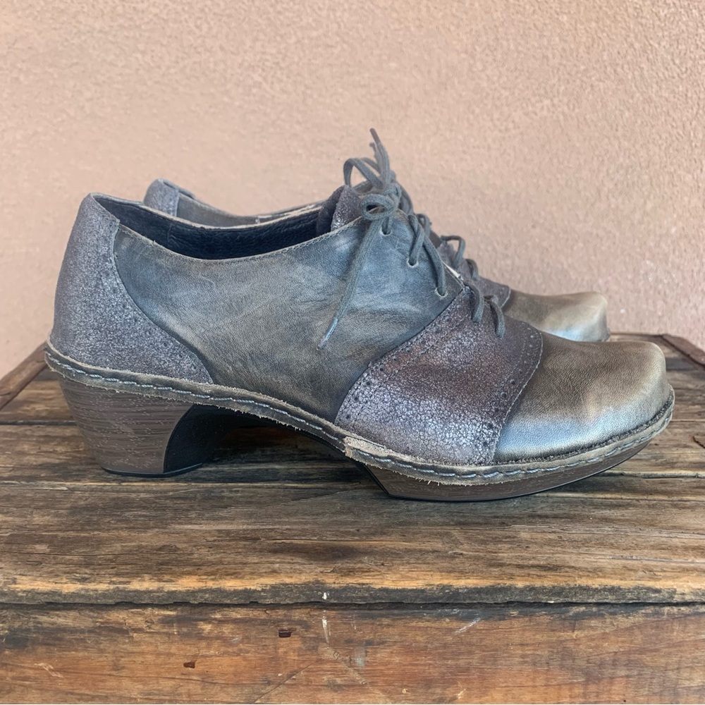 Naot Besalu Metallic Wedge Oxford Shoe